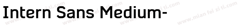 Intern Sans Medium字体转换